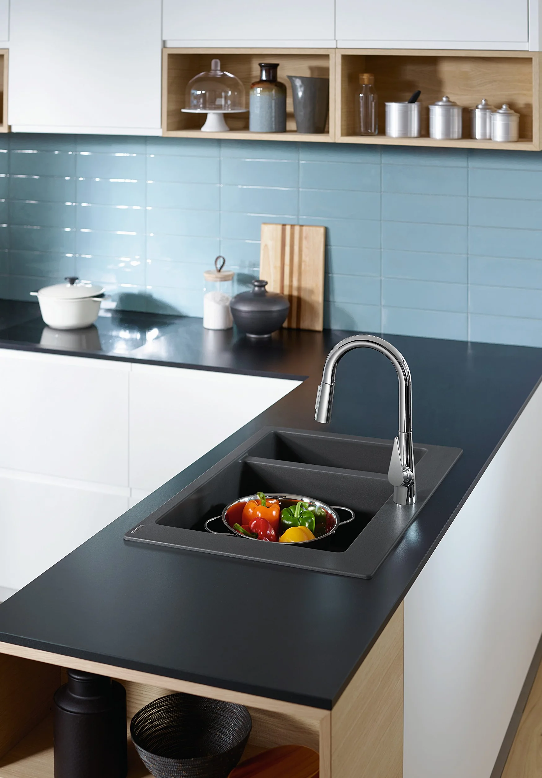 hansgrohe Talis M51 Miscelatore cucina monocomando 160, doccetta estraibile, 2 getti, cromo, 72815000