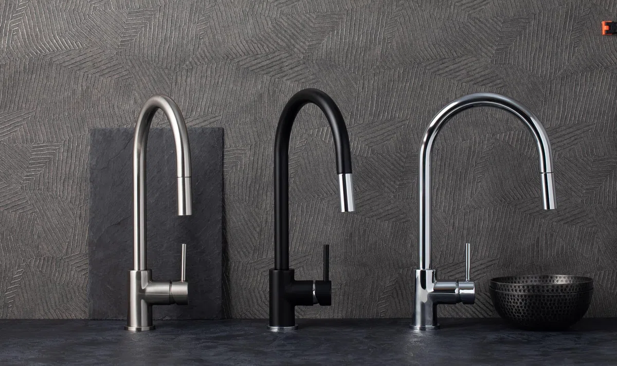 SCHOCK | Miscelatore Aquastar, Monocomando con Doccetta Estraibile, Colore Cromato, h394.5mm | Cromato, h394.5mm