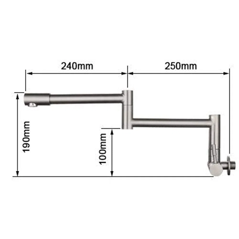 QTHWB Rubinetti per Il riempitivo Muro Montato Parete, Tocco di Acqua Fredda Nichel sfiorato Multifunzione, lavelli Cucina del Rubinetto a Doppio Manico fiorente