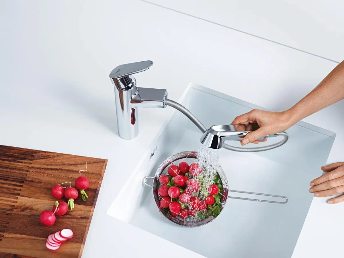 Grohe Eurodisc Cosmopolitan Rubinetto Miscelatore Monocomando per Lavello, Cromo, 32257002