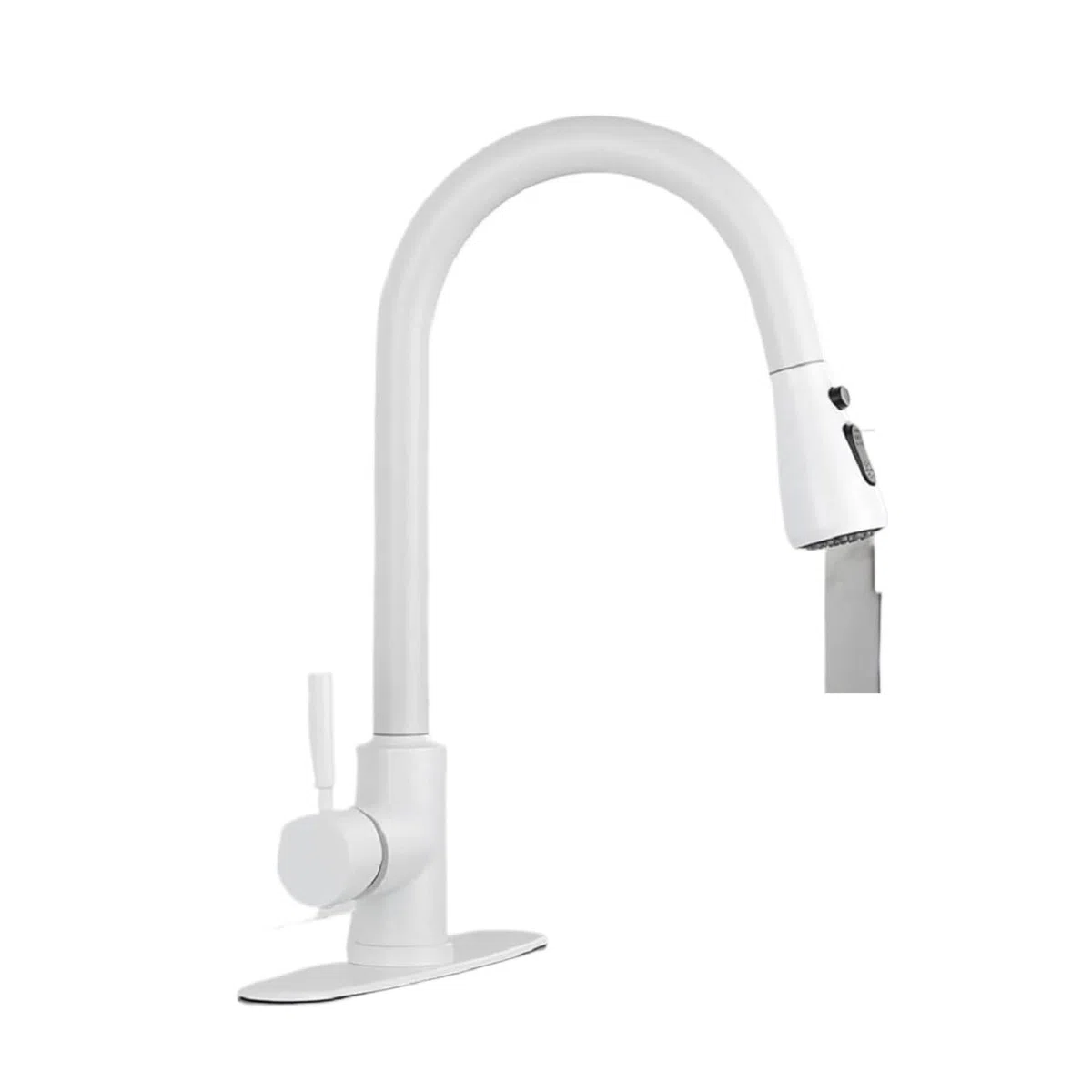 Rubinetti da cucina estraibili ad arco alto con maniglia singola spruzzatore verso il basso for lavelli lavanderia for bar di servizio for camper in fattoria