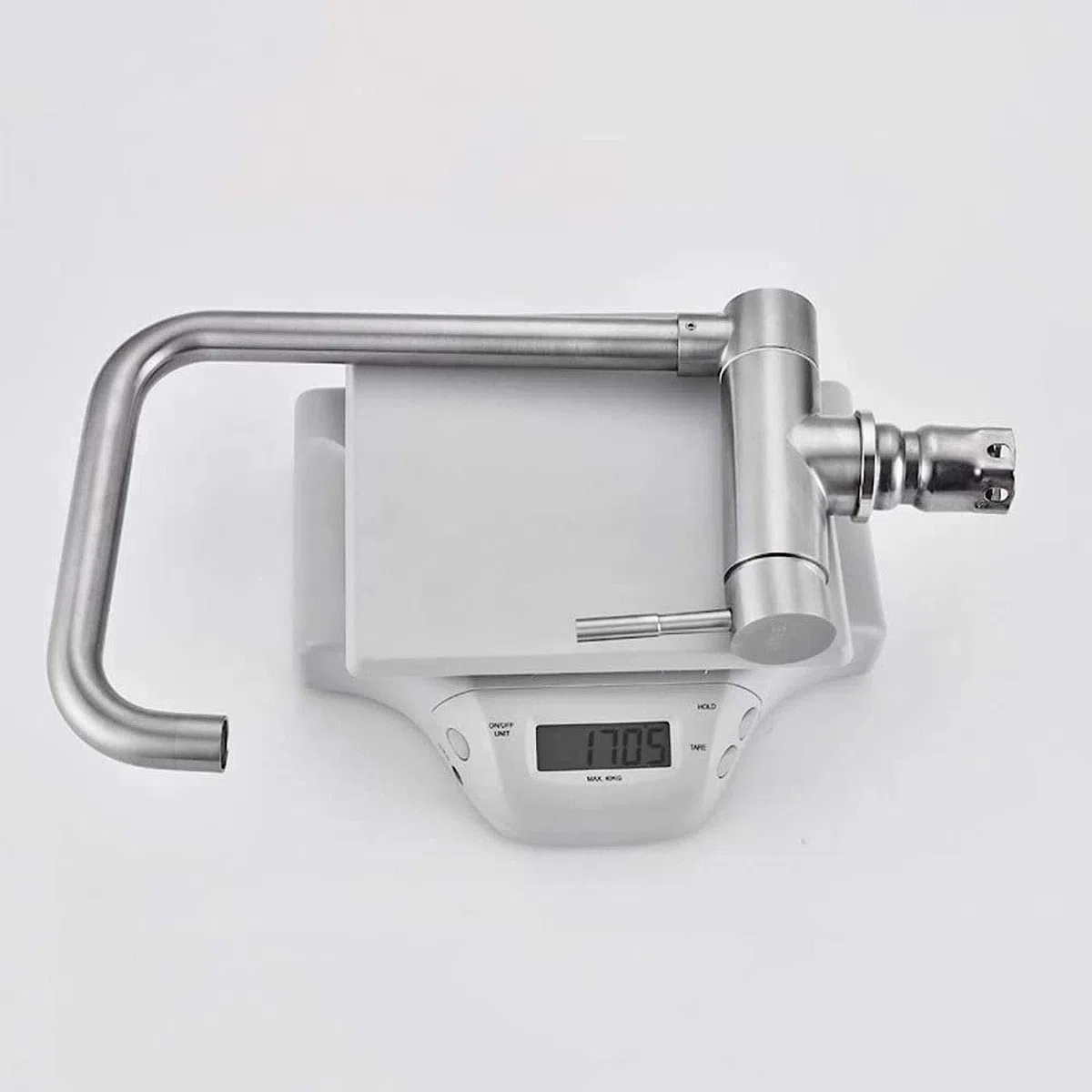 Rubinetto caldo e freddo Rubinetti con maniglia monoforo pieghevoli rotanti a 360 gradi Installazione sul piano due miscelatori for tubo flessibile da 60 cm