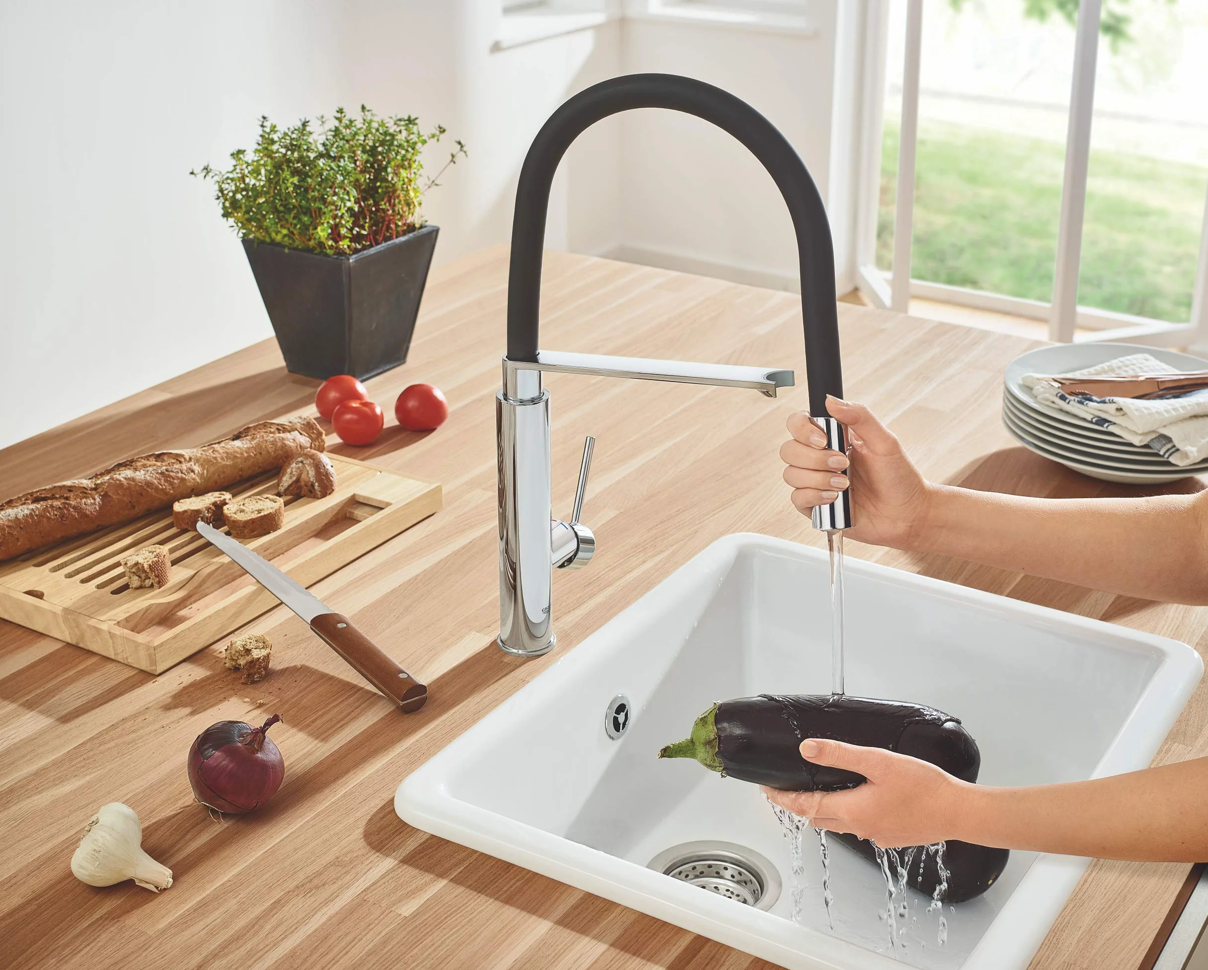 Grohe Miscelatore Monocomando per Lavello, Grigio (Cromo) 31491000