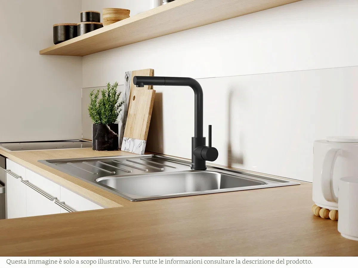 BLANCO Mila-S 526660 Miscelatore per cucina, ad alta pressione, nero opaco