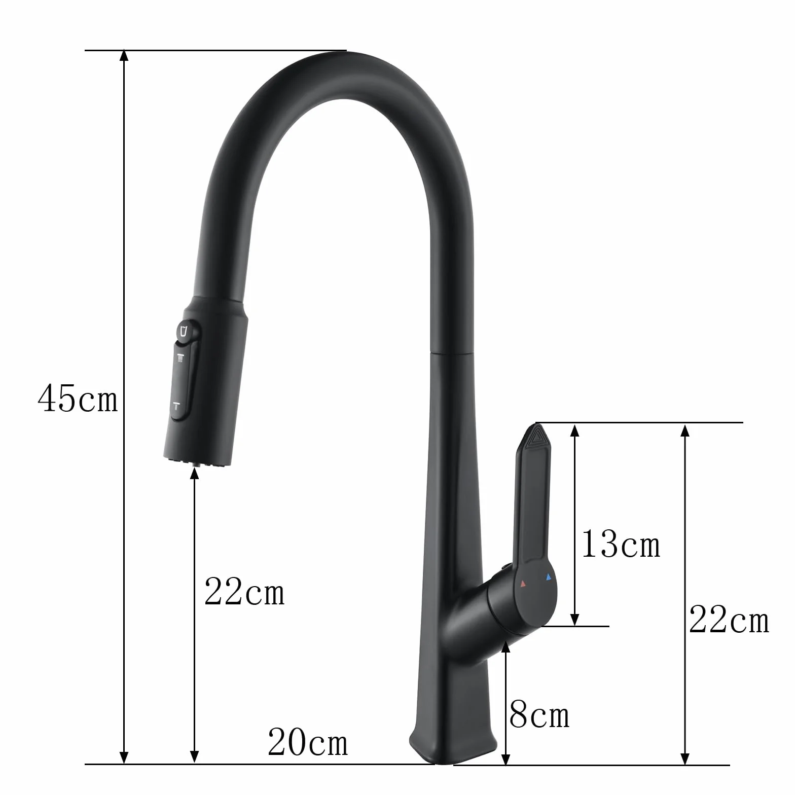 Rubinetto da Cucina A 3 Vie con Filtro per Acqua Potabile, Miscelatore per Lavello in Oro Rosa Spazzolato, Rubinetto A Doppia Maniglia per Uso Domestico E Commerciale, El,Negro-A