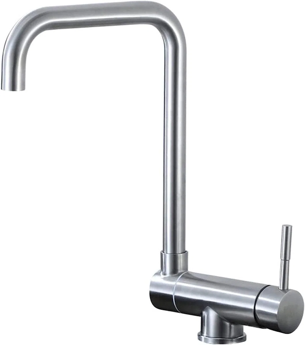 Rubinetto caldo e freddo Rubinetti con maniglia monoforo pieghevoli rotanti a 360 gradi Installazione sul piano due miscelatori for tubo flessibile da 60 cm