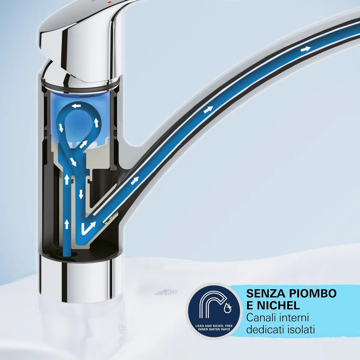 GROHE QUICKFIX Start, Rubinetto Miscelatore monocomando per lavello, con doccetta estraibile a 2 getti, Matt Black, 303072431