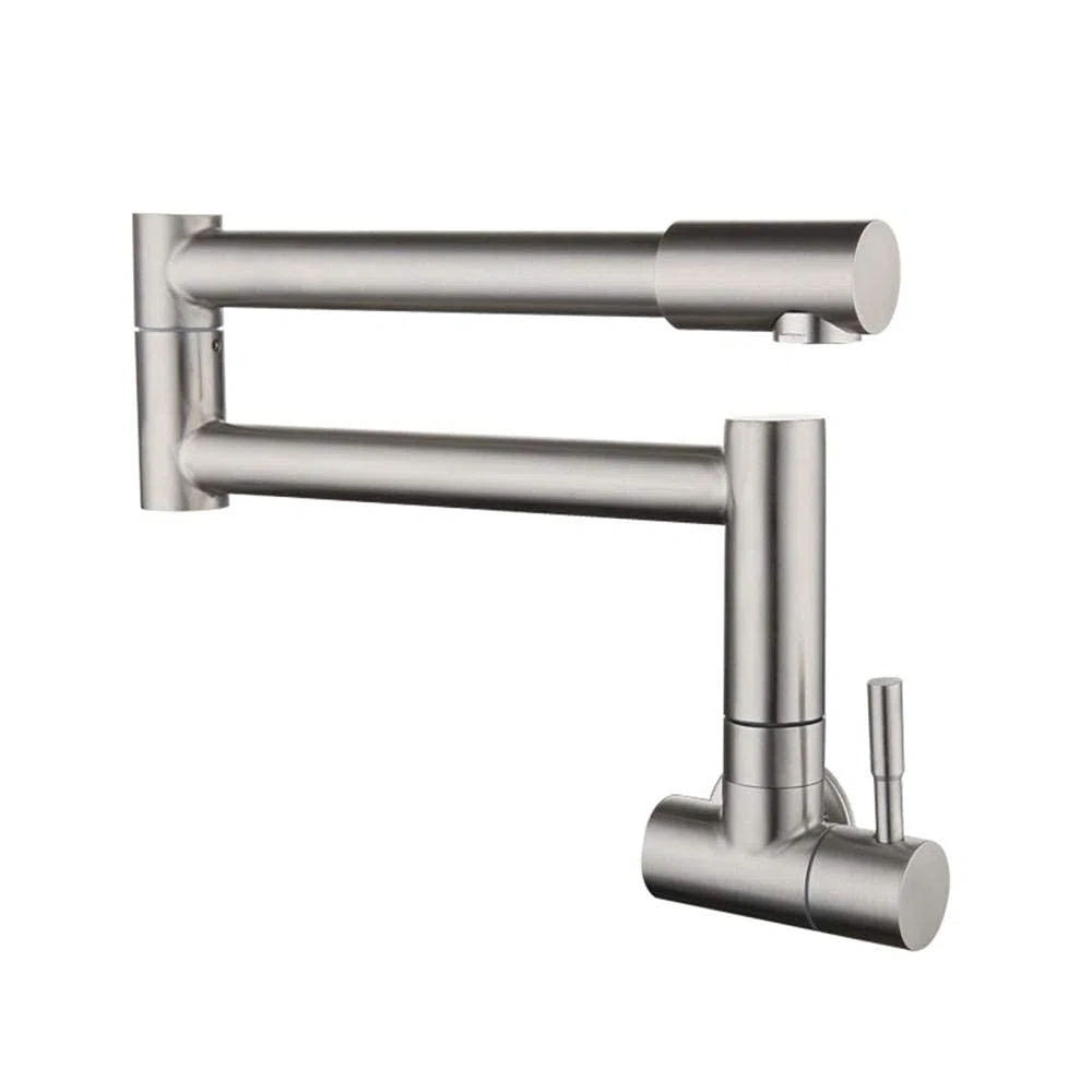 QTHWB Rubinetti per Il riempitivo Muro Montato Parete, Tocco di Acqua Fredda Nichel sfiorato Multifunzione, lavelli Cucina del Rubinetto a Doppio Manico fiorente