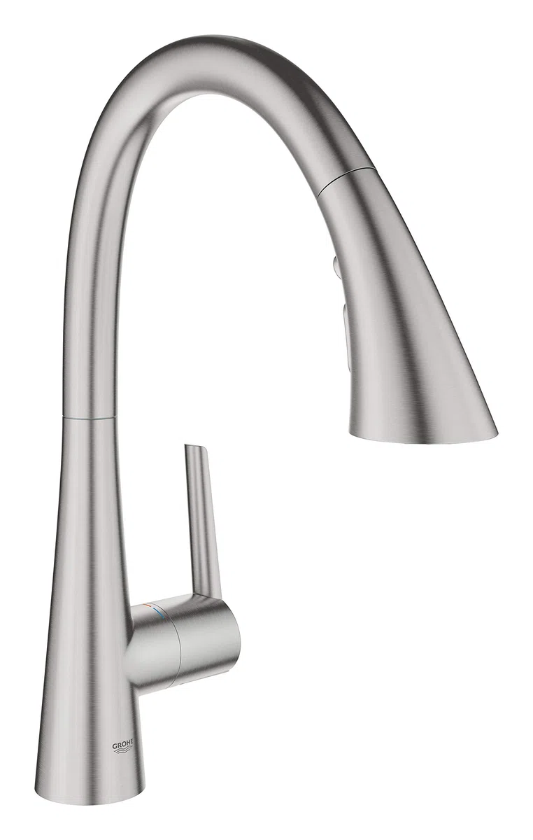 Grohe 32294DC2 Zedra Standard Rubinetto Miscelatore Monocomando per Lavello, DN 15, Bocca "C", Satinato