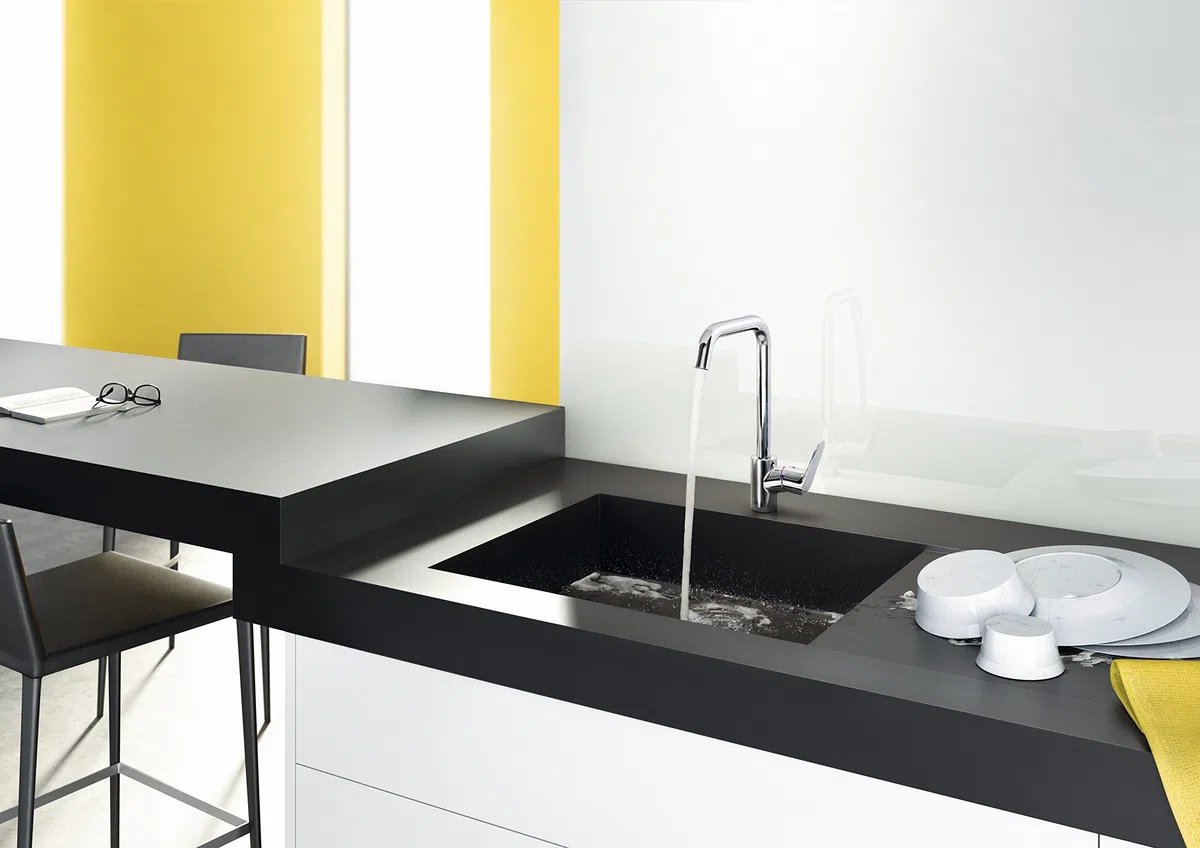 hansgrohe Focus M41 Miscelatore monocomando da cucina 260, 1 getto, acciaio inox, 31820800