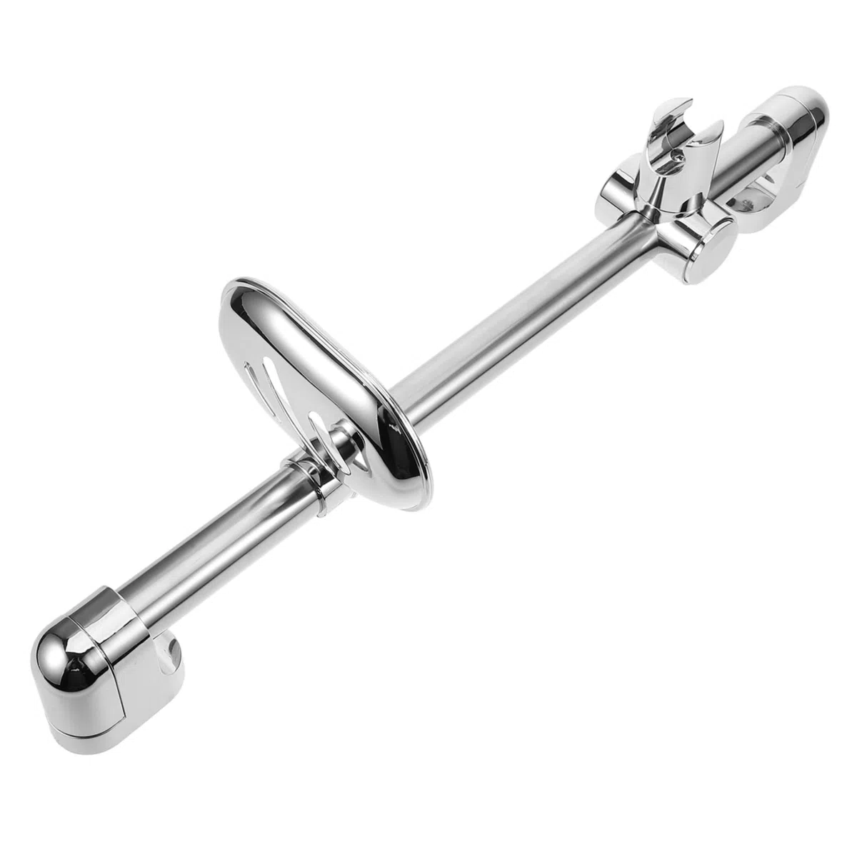 NUOBESTY Asta Doccia Scorrevole Regolabile in Acciaio Inossidabile con Supporto per Doccetta e Vassoio Porta Detergente per Bagno e Hotel