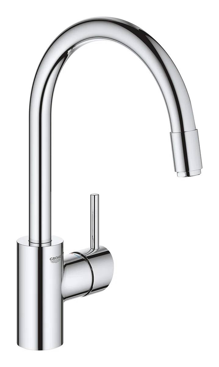 Grohe Concetto 32663003 Rubinetto Miscelatore Monocomando per Lavello, Doccetta Estraibile, Cromo