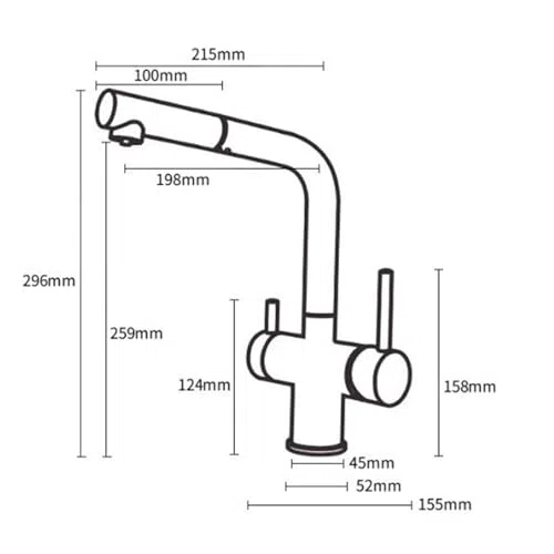 3 Rubinetto da Cucina Estraibile Estensibile E Girevole in Ottone, Design Moderno con Finitura Spazzolata per Un Facile Utilizzo in Cucina, Spruzzatore Resistente Ed Eleg,Negro-A