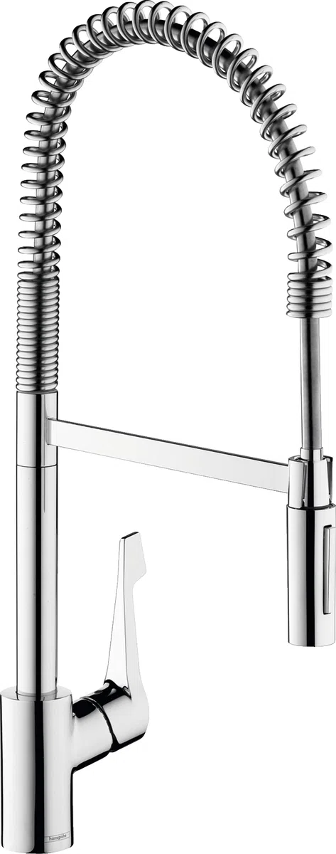 Hansgrohe 14806000 Miscelatore cucina Cento semi-professionale, collo alto, con doccetta estraibile, 2 getti