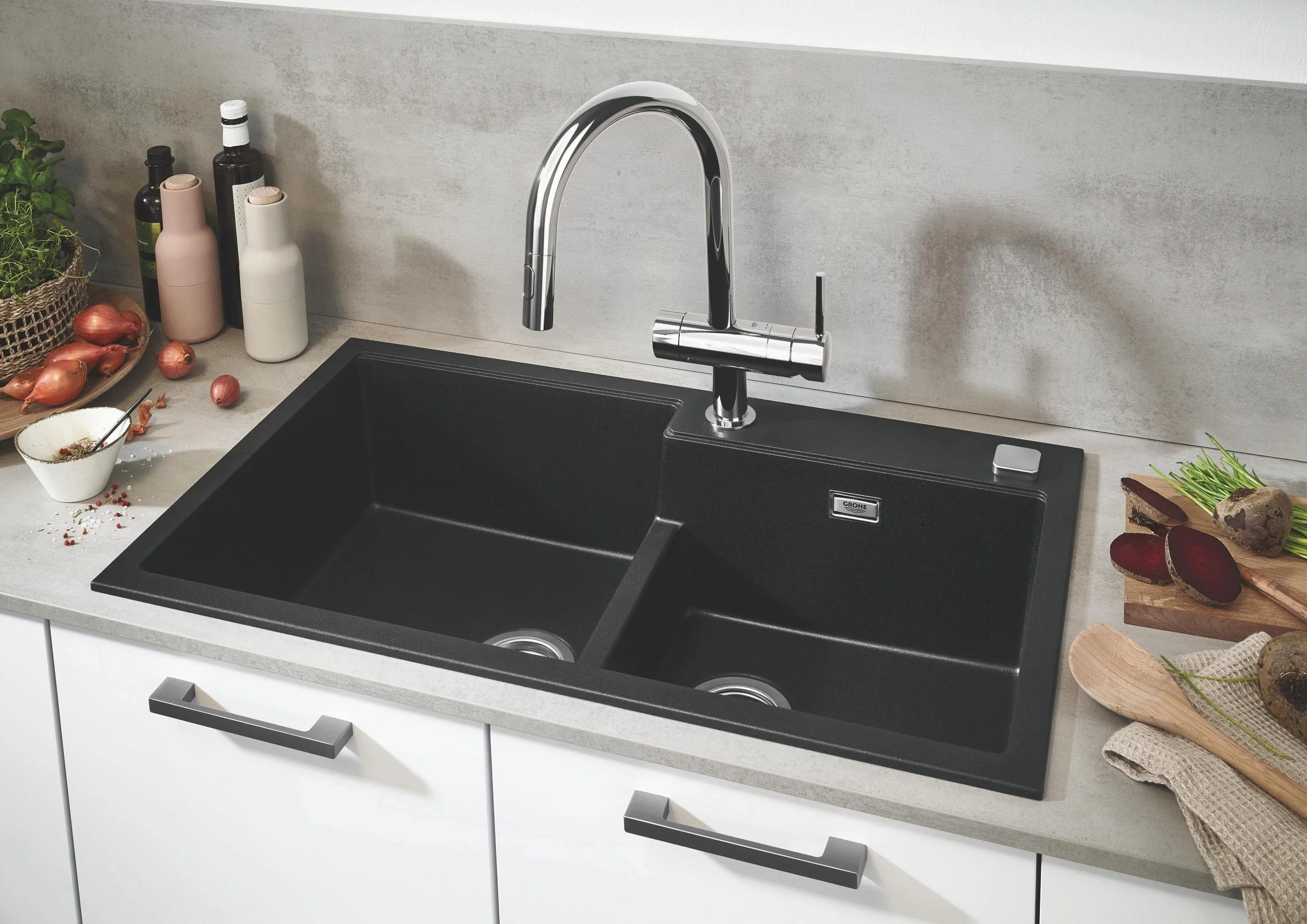 GROHE Rubinetto Miscelatore Monocomando per Lavello, Grigio (Cromo) 32321002